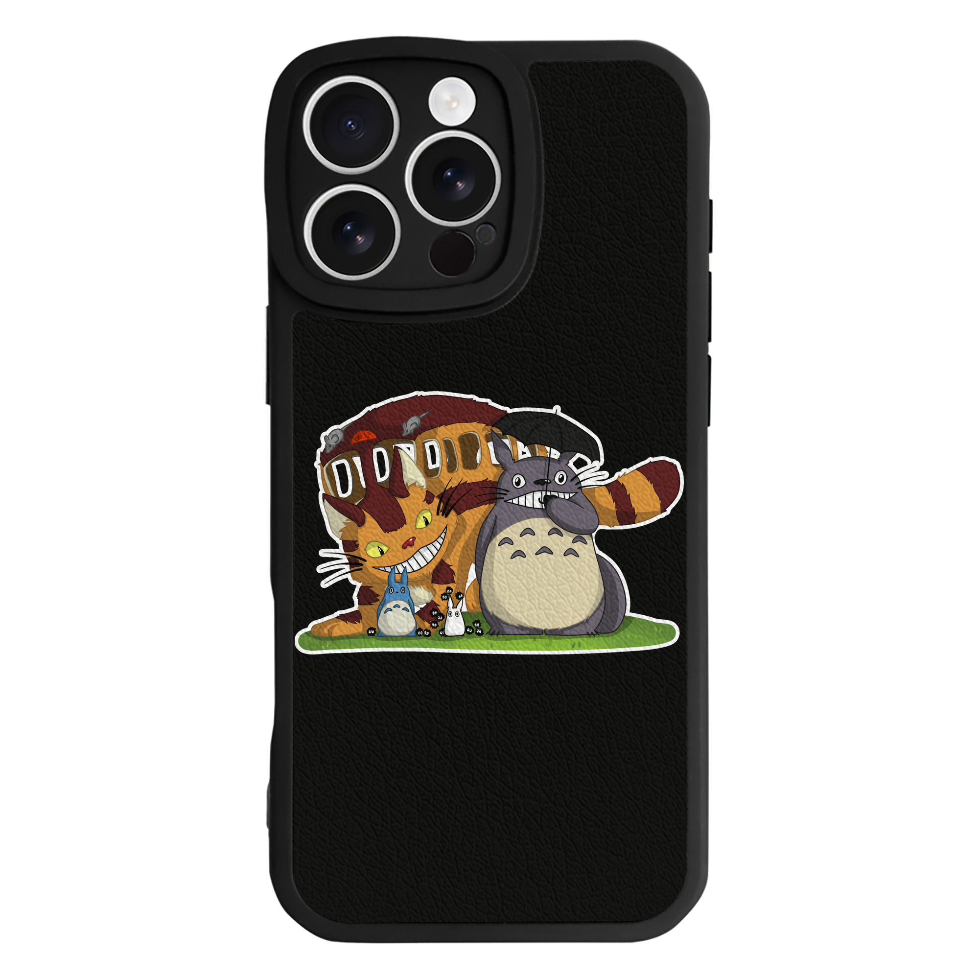 （画像用） となりのトトロ 草壁メイ 草壁サツキ My Neighbor Totoro Satsuki Kusakabe Mei Kusakabe 【iPhone 16シリーズ対応】シリコンスマホケース（レザー調） 材質：シリコン